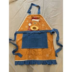 Holiday Apron Reindeer Pattern MU Kitchens New